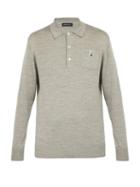 Matchesfashion.com Undercover - Long Sleeved Wool Polo Shirt - Mens - Grey