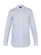 Matchesfashion.com Stella Mccartney - Striped Cotton Shirt - Mens - Blue