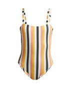 Matchesfashion.com Asceno - Striped Basketweave Swimsuit - Womens - Multi Stripe