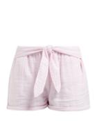 Matchesfashion.com Anaak - Maithili Tie Waist Cotton Muslin Shorts - Womens - Pink