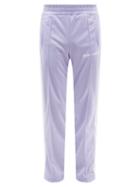Palm Angels - Logo-print Stripe Jersey Track Pants - Mens - Purple