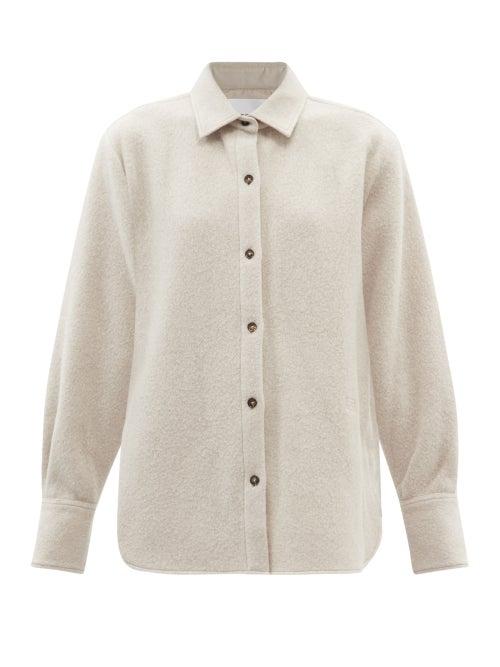Frame - Oversized Recycled Wool-blend Shirt Jacket - Womens - Ivory