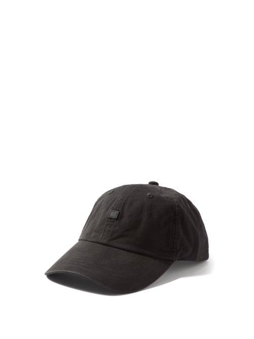 Acne Studios - Cunov Face-patch Cotton-canvas Baseball Cap - Mens - Black