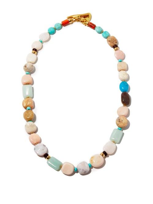 Matchesfashion.com Lizzie Fortunato - Heroine Gemstone & Gold-plated Necklace - Womens - Multi