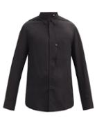 Matchesfashion.com Equipment - Amir Asymmetric-placket Twill Shirt - Mens - Black
