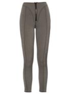 Matchesfashion.com Lisa Marie Fernandez - Yoke Zip Front High Waisted Leggings - Womens - Denim