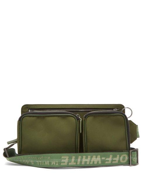 Matchesfashion.com Off-white - Detachable Pouch Canvas Cross Body Bag - Mens - Khaki