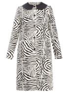 Matchesfashion.com Batsheva - Zebra Print Cotton Velvet Swing Coat - Womens - Cream Multi