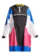 Matchesfashion.com Versace - Logo Hooded Technical Jacket - Womens - Black Multi