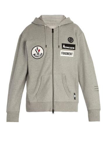 7 Moncler Fragment Logo-appliqu Hooded Cotton Sweatshirt