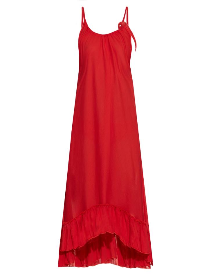 Loup Charmant Anemone Ruffle-trimmed Cotton Maxi Dress