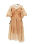 Matchesfashion.com Preen By Thornton Bregazzi - Petra Ruffled Tulle Dress - Womens - Beige