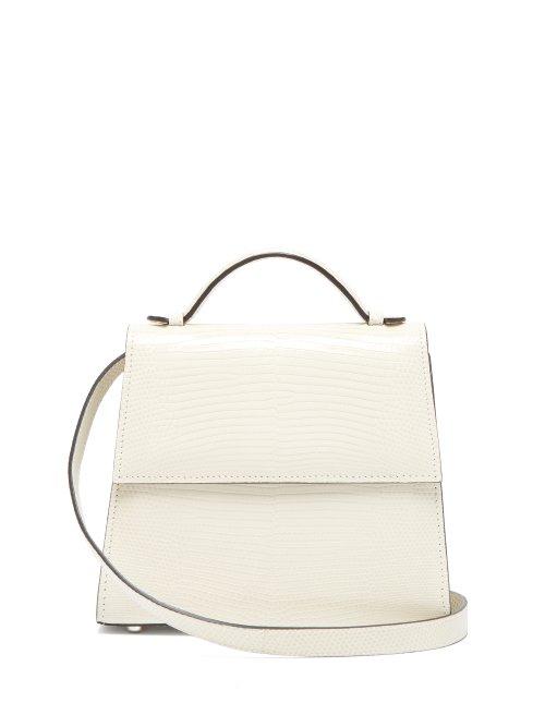Matchesfashion.com Hunting Season - Top Handle Mini Lizard Skin Bag - Womens - White