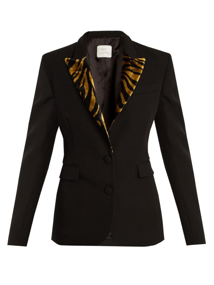 Hillier Bartley Barathea Contrast-lapel Wool-blend Blazer
