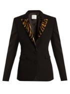 Hillier Bartley Barathea Contrast-lapel Wool-blend Blazer