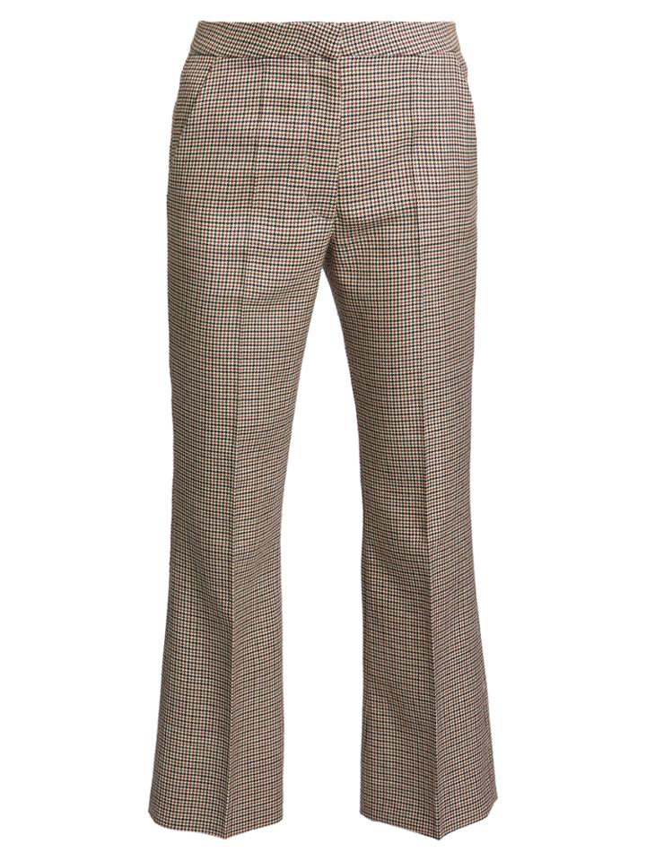 Stella Mccartney Slim-leg Checked Cropped Trousers