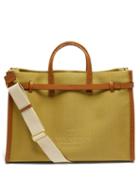 Matchesfashion.com Valentino Garavani - Logo-debossed Canvas And Leather Tote Bag - Mens - Khaki