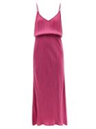 Matchesfashion.com Mes Demoiselles - Passionata Satin-twill Midi Dress - Womens - Pink