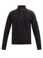 Matchesfashion.com Belstaff - Jaxon Quilted-shell And Cotton-jersey Sweatshirt - Mens - Black