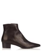 The Row Ambra Leather Ankle Boots