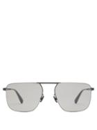 Matchesfashion.com Mykita - Masao Aviator Metal Sunglasses - Mens - Black