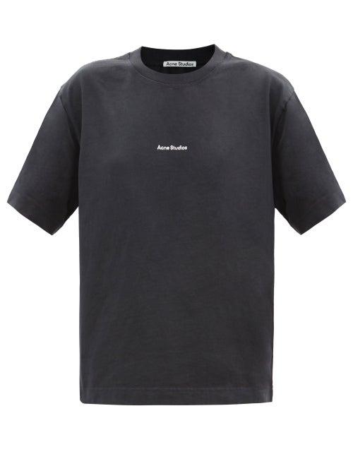 Acne Studios - Logo-print Cotton Jersey T-shirt - Womens - Black