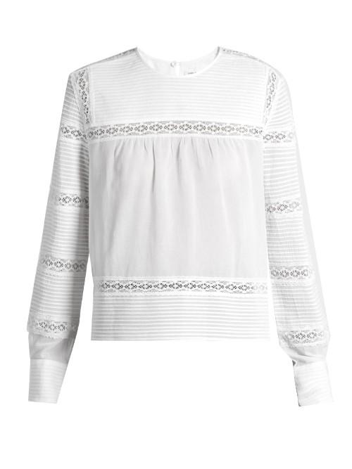 Isabel Marant Étoile Rexton Lace-insert Cotton Blouse