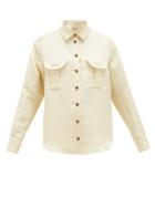 Matchesfashion.com Blaz Milano - Savannah Berber Linen-blend Shirt - Womens - Cream