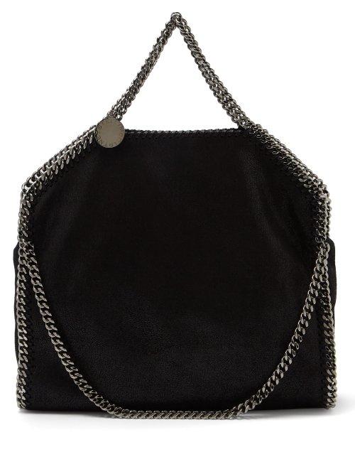 Matchesfashion.com Stella Mccartney - Falabella Faux Suede Shoulder Bag - Womens - Black