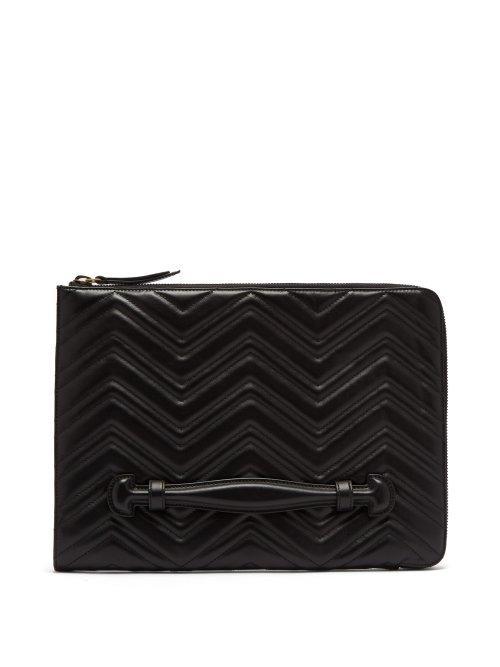 Matchesfashion.com Gucci - Gg Marmont Leather Pouch - Mens - Black