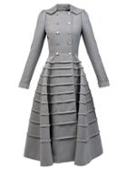 Matchesfashion.com Loewe - Double-breasted Banded Fresco Dress - Womens - Grey