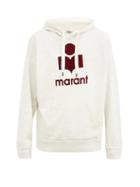 Matchesfashion.com Isabel Marant - Miley Flocked-logo Cotton-blend Hooded Sweatshirt - Mens - Beige