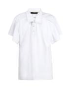 Matchesfashion.com Y/project - Overlay Detail Cotton Piqu Polo Shirt - Mens - White