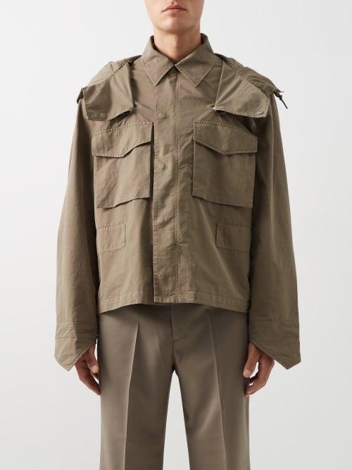 Our Legacy - Field Hooded Cotton-blend Jacket - Mens - Dark Green