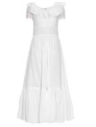 Saint Laurent Ruffle-trimmed Cotton-organza Maxi Dress