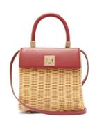 Matchesfashion.com Sparrows Weave - The Classic Wicker And Leather Top-handle Bag - Womens - Red