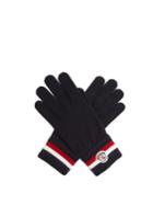 Moncler Striped Wool-knit Gloves