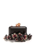 Sophia Webster Vivi Butterfly-embellished Leather Box Clutch