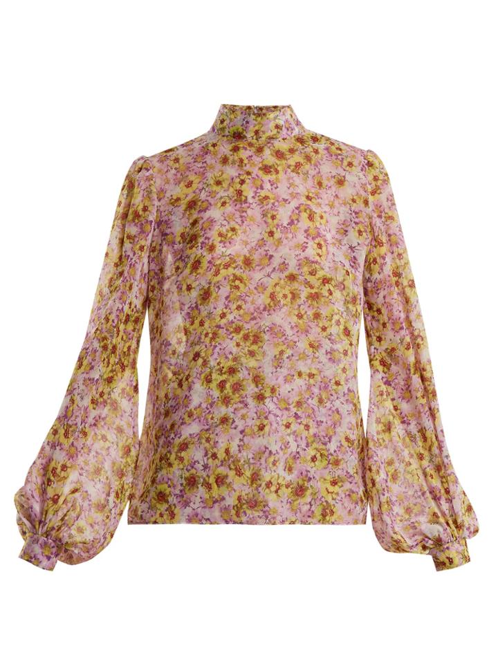 Giambattista Valli Flower Obsession-print Silk Blouse