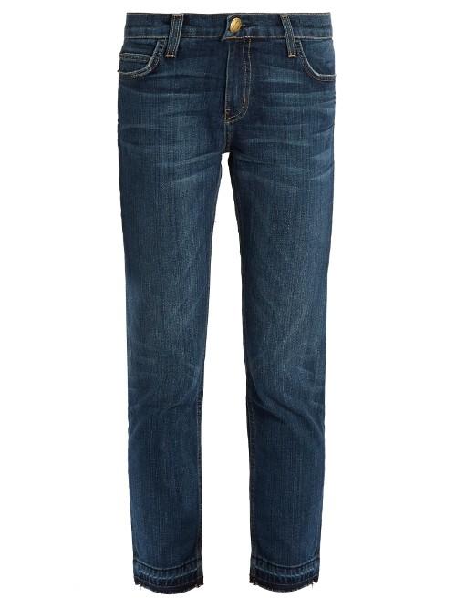 Current/elliott The Cropped Mid-rise Straight-leg Jeans