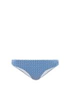 Matchesfashion.com Melissa Odabash - Evita Side-ring Mosaic-jacquard Bikini Briefs - Womens - Blue Print
