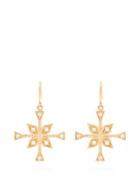 Matchesfashion.com Azlee - Compass 18kt Gold & Diamond Earrings - Womens - Gold