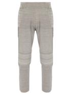 Matchesfashion.com Snow Peak - Ribbed Panel Stretch Cotton Blend Track Pants - Mens - Grey
