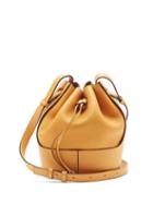 Matchesfashion.com Loewe - Balloon Small Grained-leather Bucket Bag - Womens - Yellow