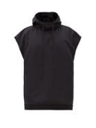 Matchesfashion.com Templa - Logo-print Hooded Jersey Top - Mens - Black