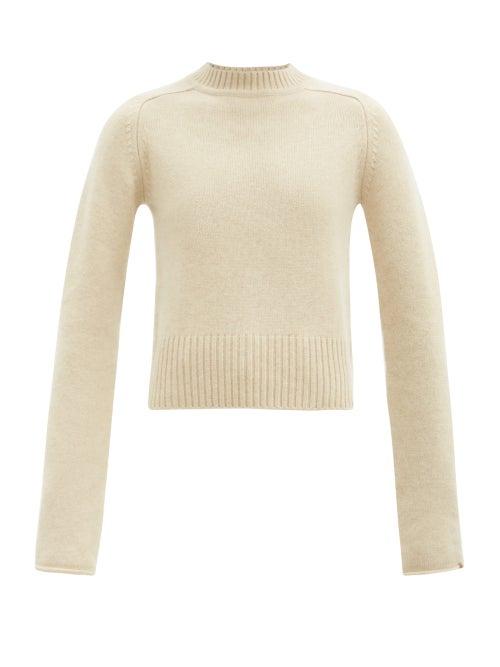 Matchesfashion.com Extreme Cashmere - No. 152 Cherie High-neck Stretch-cashmere Sweater - Womens - Ivory