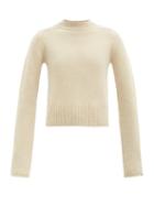 Matchesfashion.com Extreme Cashmere - No. 152 Cherie High-neck Stretch-cashmere Sweater - Womens - Ivory