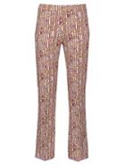 Giambattista Valli Abstract-print Cropped Flared Trousers