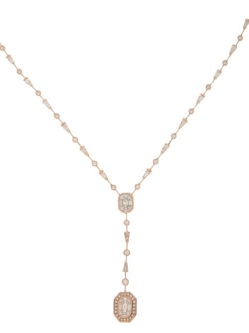 Matchesfashion.com Shay - Drop Illusion Diamond & 18kt Rose-gold Necklace - Womens - Crystal