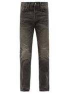 Matchesfashion.com Rrl - Faded Selvedge-denim Slim-leg Jeans - Mens - Black